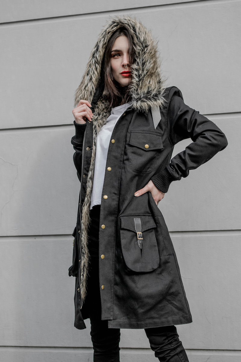Parka negra Mujer 14 Parka negra Mujer