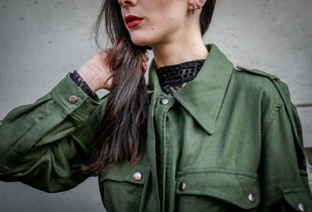 Cazadora Militia Liviana Verde Mujer Cazadora Militia Liviana Verde Mujer
