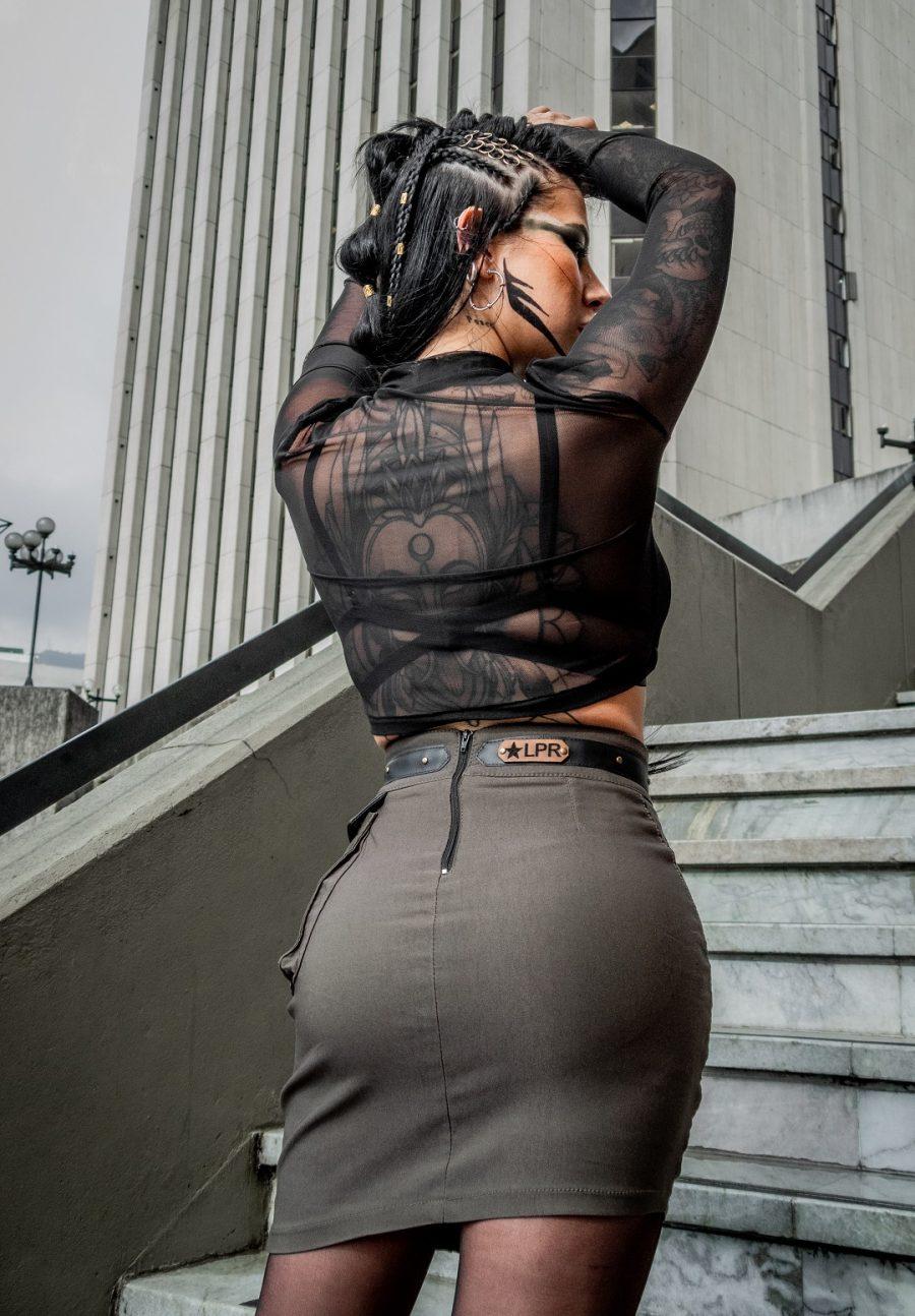 Falda Zavia Oliva - Imagen 3