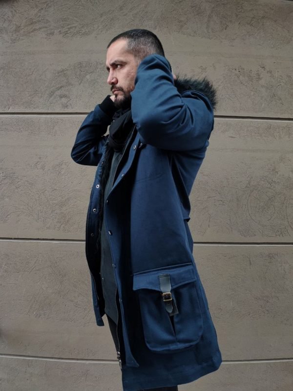 Sudadera Silbon Parka De Hombre Clu00e1sica Bolsillos Azul Marino