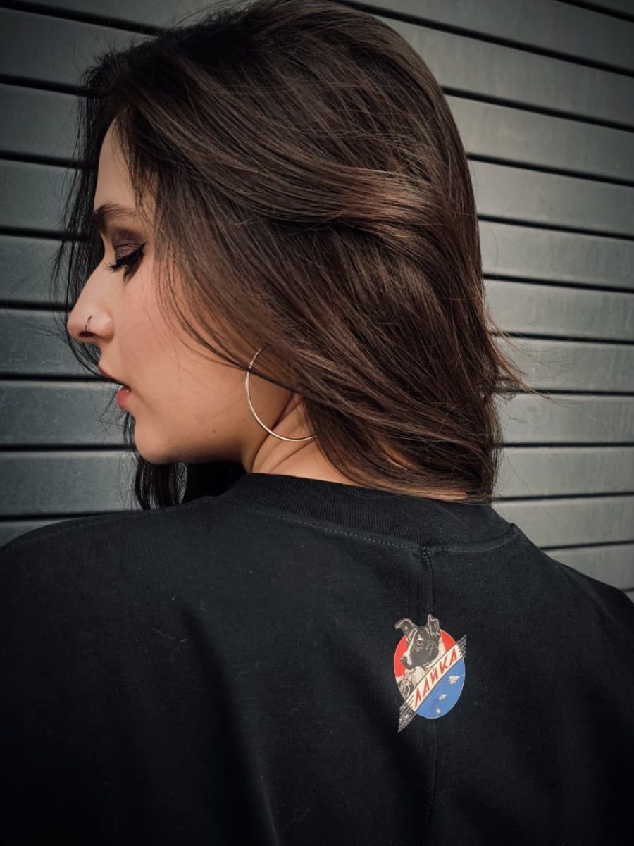 Camiseta Laika Negro Mujer - Imagen 5