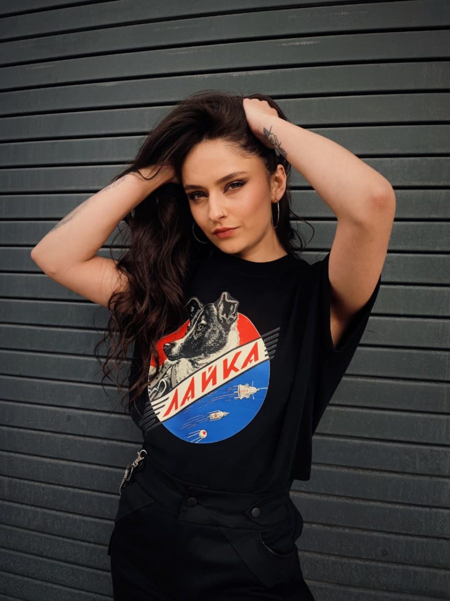 Camiseta Laika Negro Mujer - Imagen 9