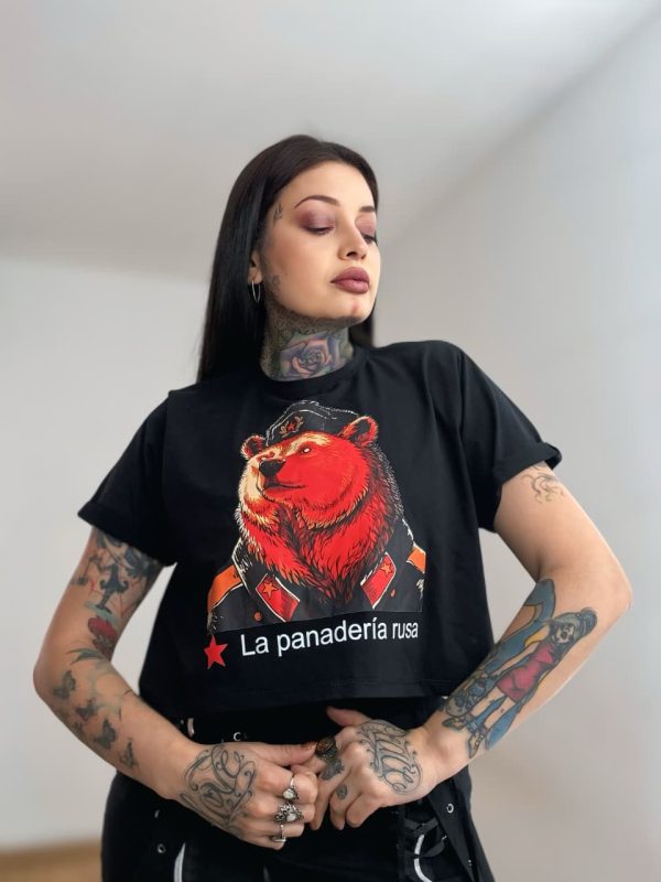 Camiseta Conmemorativa Negro Osoviético Mujer