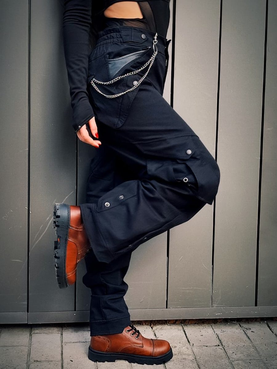 Cargo Tasya Negro Mujer - Image 2
