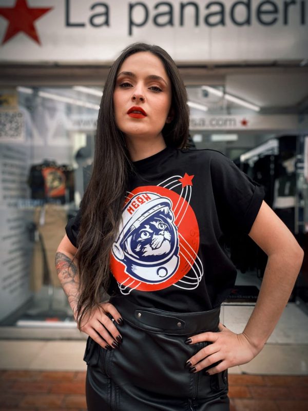 Camiseta Astromichi Negro Mujer