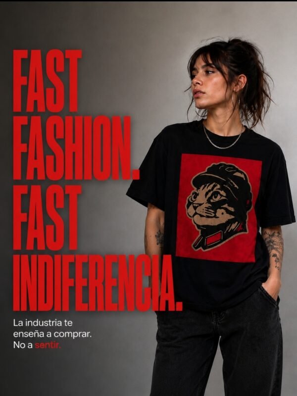 Camiseta Michicomunista Negro Mujer