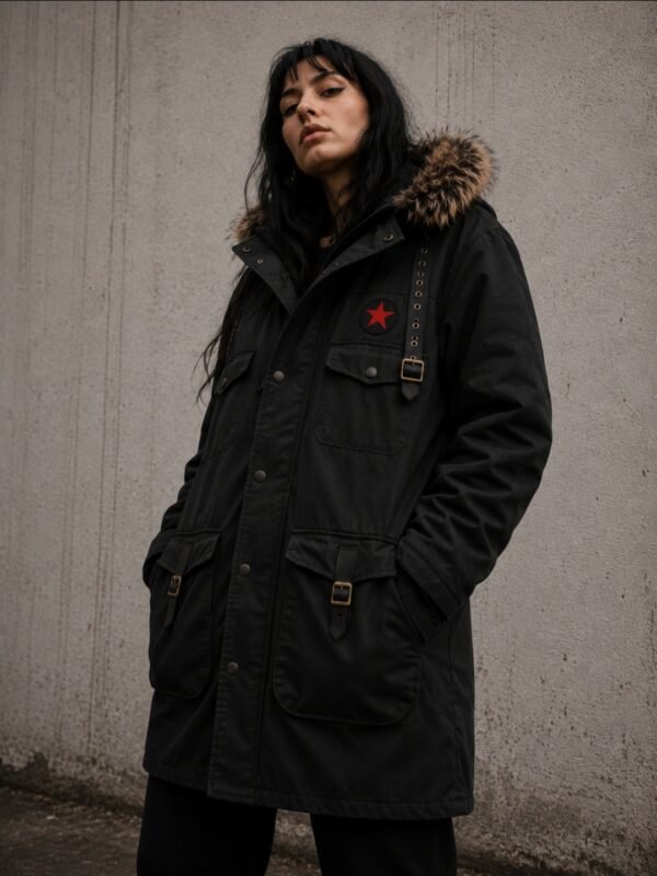 Parka Fux Negro Mujer